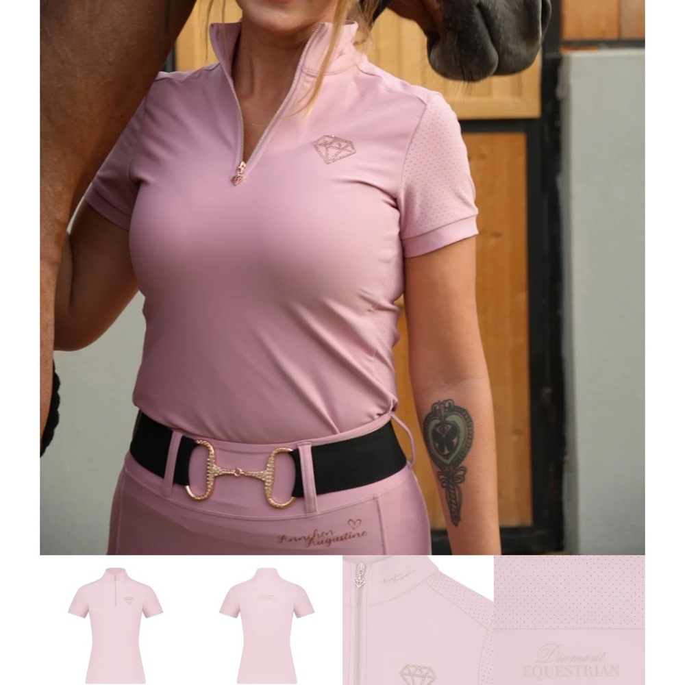 Diamont Equestrian Pink base layer top